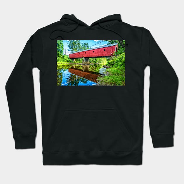 Sawyers Crossing Covered Bridge Hoodie by Gestalt Imagery